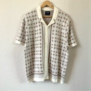 Abercrombie & Fitch Mens Knit Button Down Camp Shirt, Sz XL